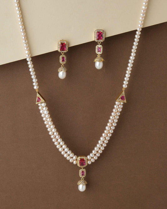 Beautiful Real Pearl Necklace Set - Chandrani Pearls