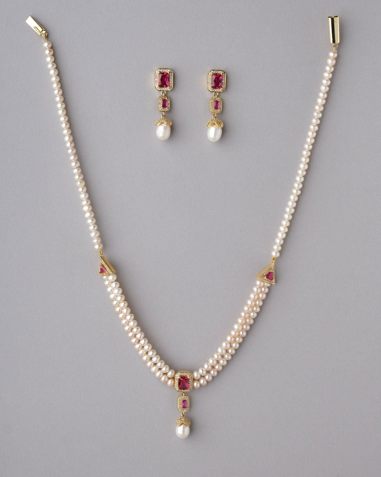 Beautiful Real Pearl Necklace Set - Chandrani Pearls