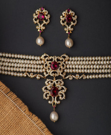 Beautiful Real Pearl Necklace Set - Chandrani Pearls