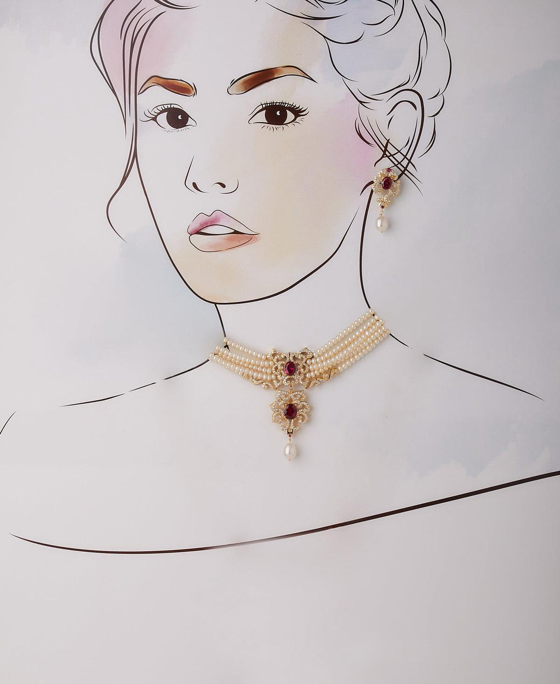 Beautiful Real Pearl Necklace Set - Chandrani Pearls
