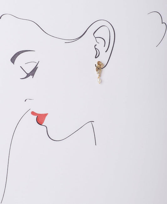 Beautiful Stone Studded Pearl Earring - Chandrani Pearls