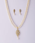 Beautiful Stone Studded Pearl Necklace Set - Chandrani Pearls