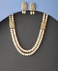 Beautiful Stone Studded Pearl Necklace Set - Chandrani Pearls