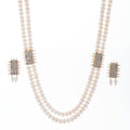 Beautiful Stone Studded Pearl Necklace Set - Chandrani Pearls