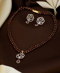 Beautiful Stone Studded Pearl Necklace Set - Chandrani Pearls