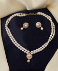 Beautiful Stone Studded Pearl Necklace Set - Chandrani Pearls