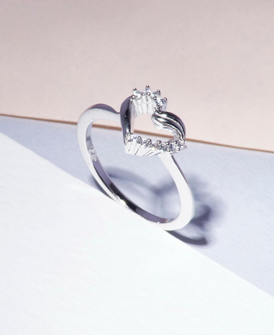 Beautifully Crafted Heart Sterling Silver Ring - Chandrani Pearls