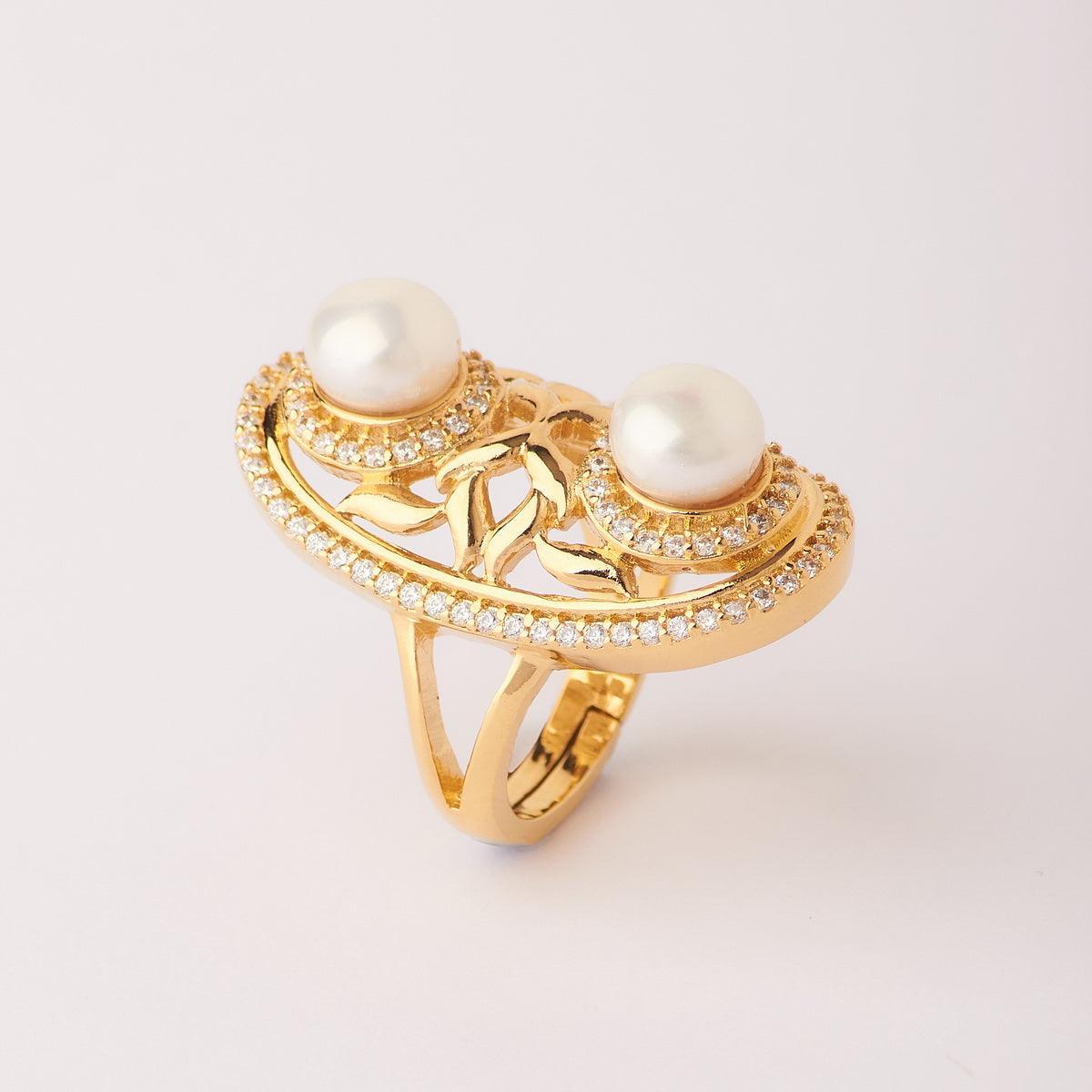 Beautifully Crafted Pearl Ring - Chandrani Pearls