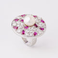 Beautifully Crafted Pearl Studded Ring - Chandrani Pearls