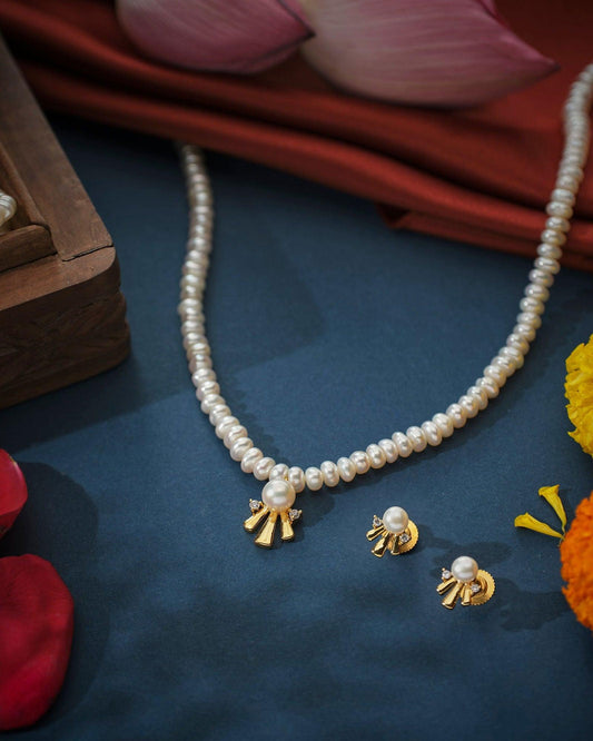 Bloom of Festivity Necklace Set - Chandrani Pearls