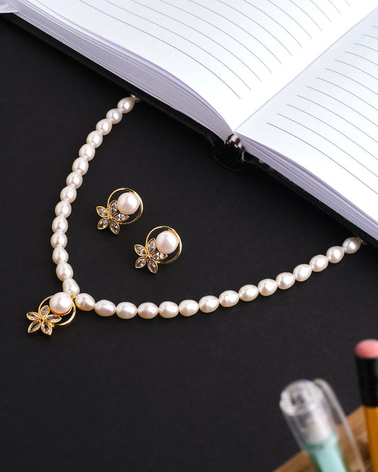 Blooming With Joy Pearl Necklace Set - Chandrani Pearls