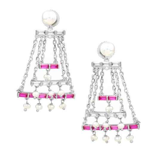 Blushing Double Drop Earring - Bold N' Italic