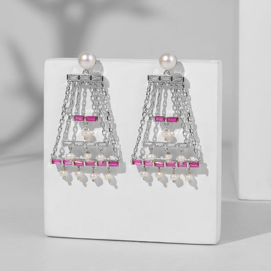 Blushing Double Drop Earring - Bold N' Italic
