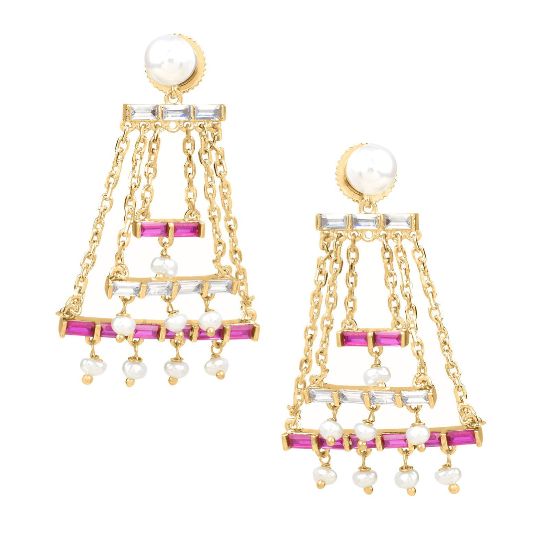 Blushing Double Drop Earring - Bold N' Italic