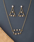 Boat Shaped Real Pearl Pendant Set - Chandrani Pearls