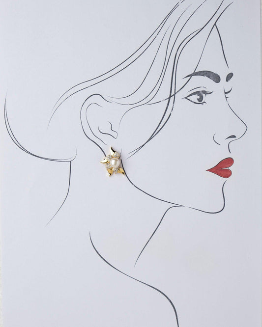 Bold Dawnbreakers Pearl Studded Earring - Chandrani Pearls