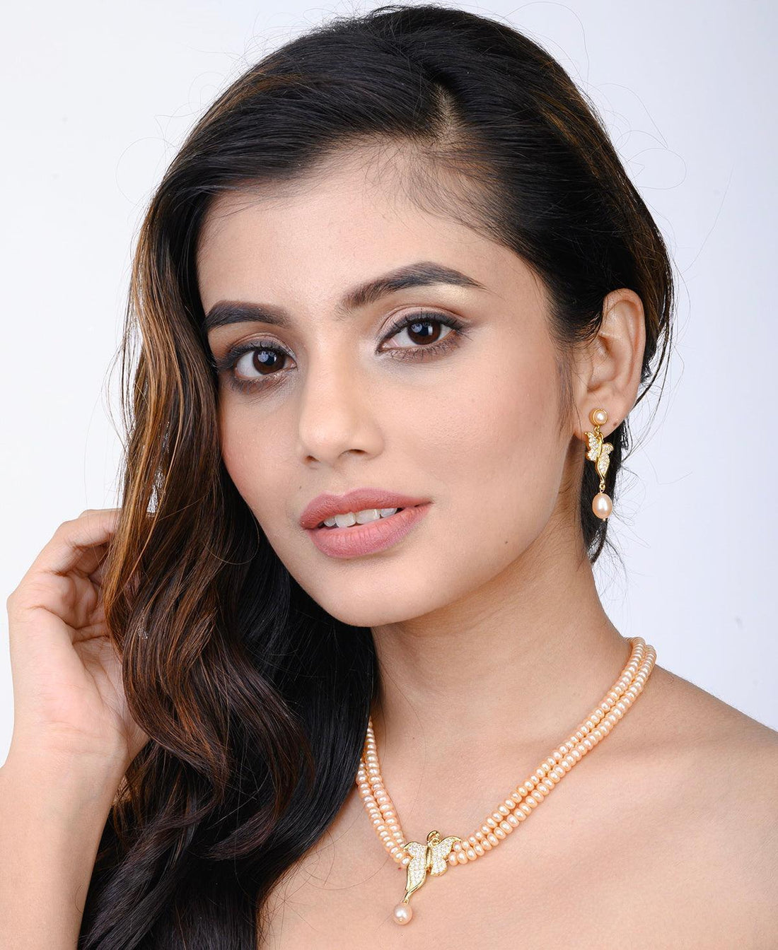 Butterfly Real Pearl Necklace Set - Chandrani Pearls
