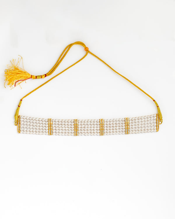 Classic Multi-Line Pearl Choker Necklace