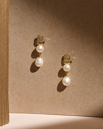 Celestial Bloom Pearl Earrings - Chandrani Pearls