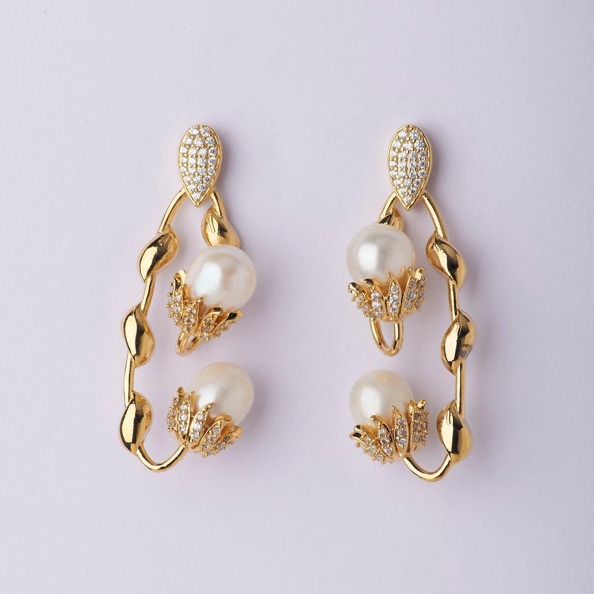 Chandbali And Pearl Jhumka - Chandrani Pearls