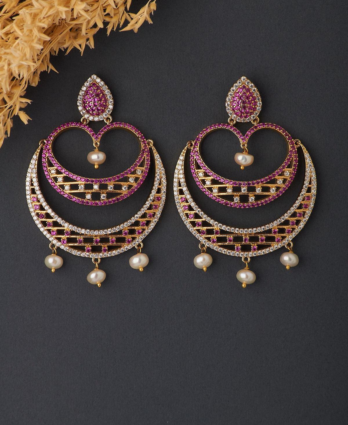 Chandbali And Pearl Jhumka - Chandrani Pearls