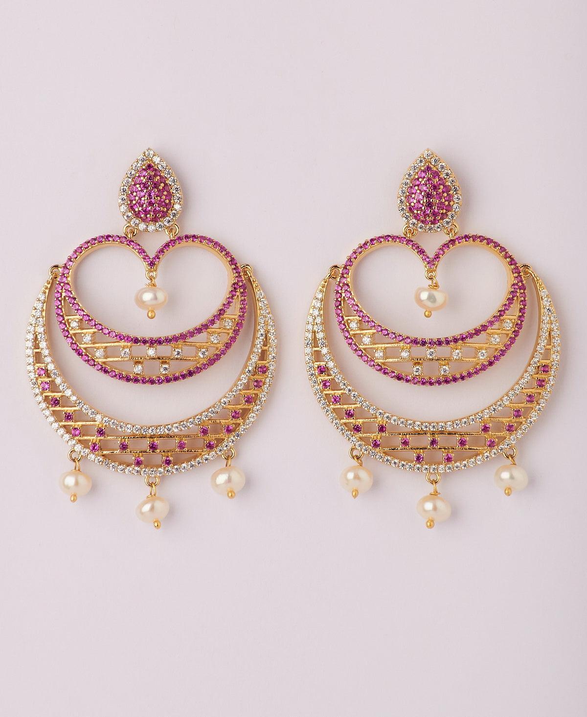 Chandbali And Pearl Jhumka - Chandrani Pearls