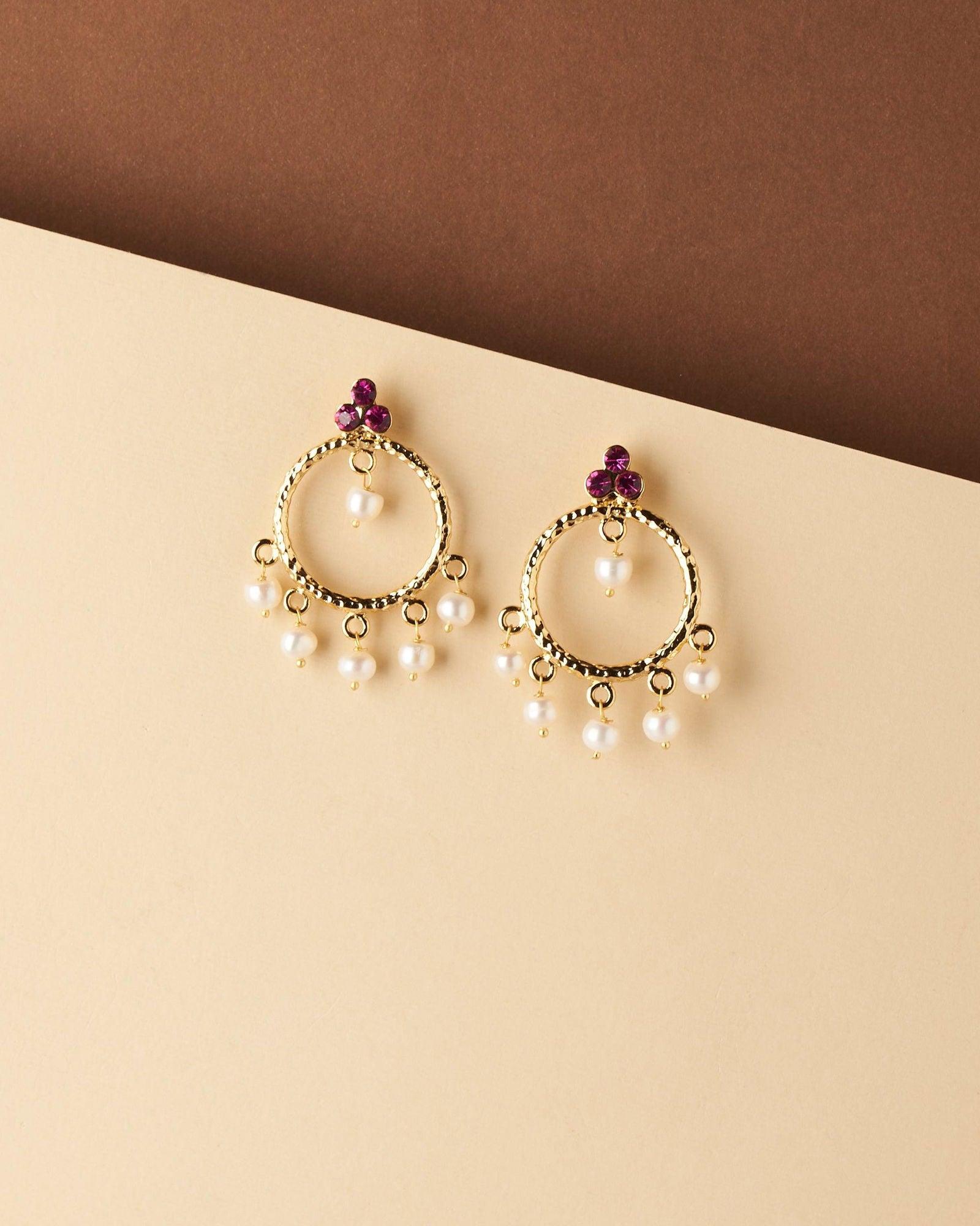 Chandbali And Pearl Jhumka - Chandrani Pearls