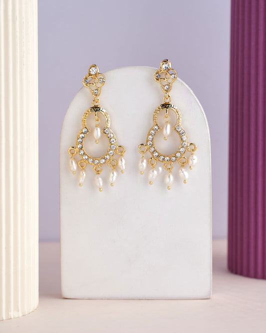 Chandeller Pearl Jhumka - Chandrani Pearls