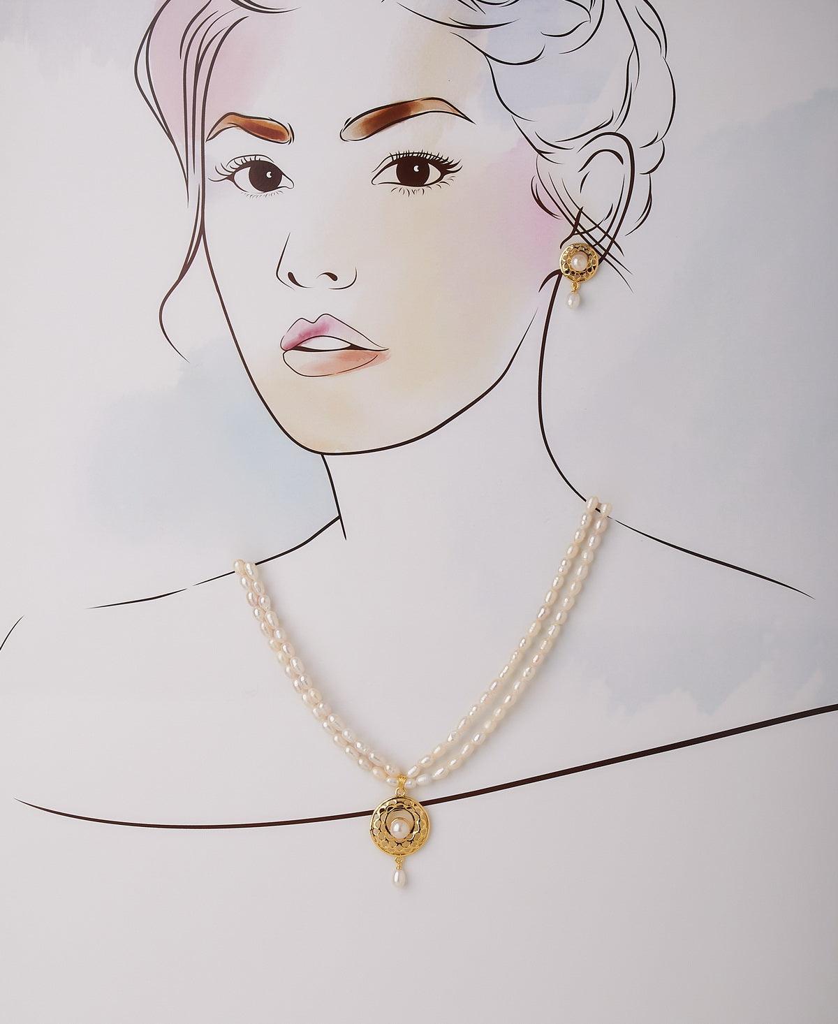 Classic Real Pearl Necklace Set - Chandrani Pearls