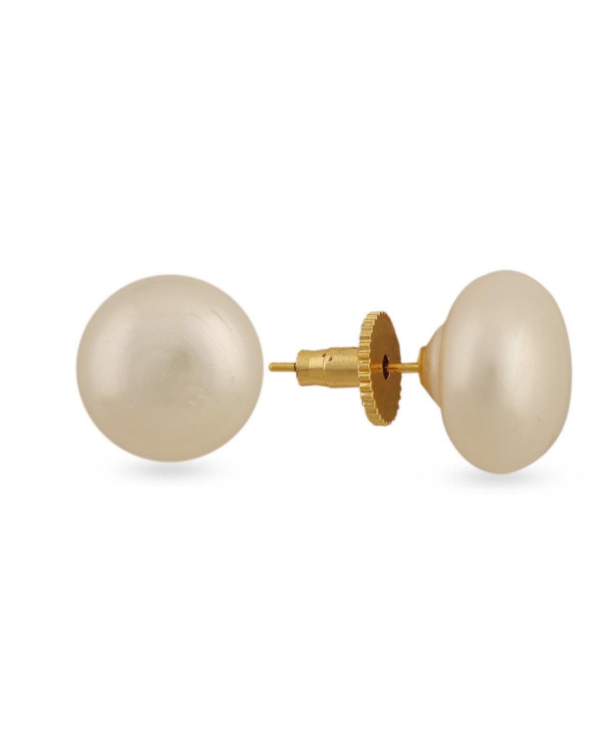 Classic White Pearl Studded Earring - Chandrani Pearls