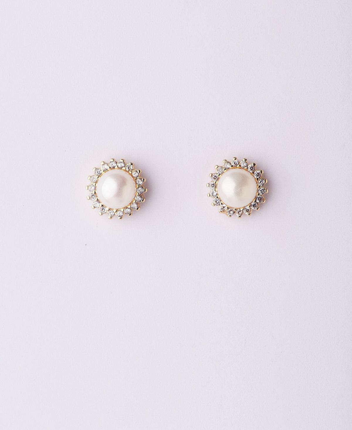 Classic White Stud Pearl Earring - Chandrani Pearls