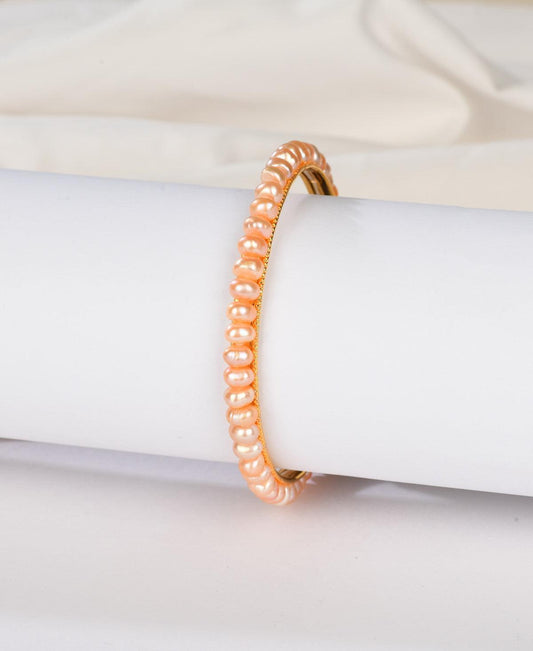 Classy Pink Pearl Bangle - Chandrani Pearls