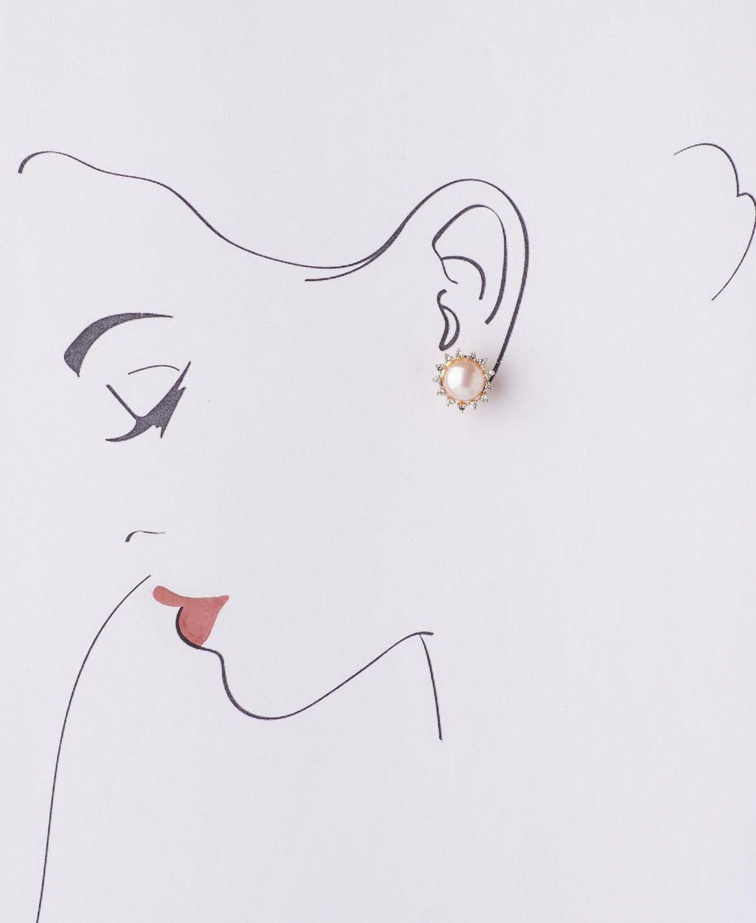 Classy Pink Pearl Stud Earring - Chandrani Pearls