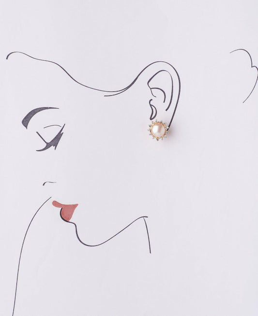 Classy Pink Pearl Stud Earring - Chandrani Pearls