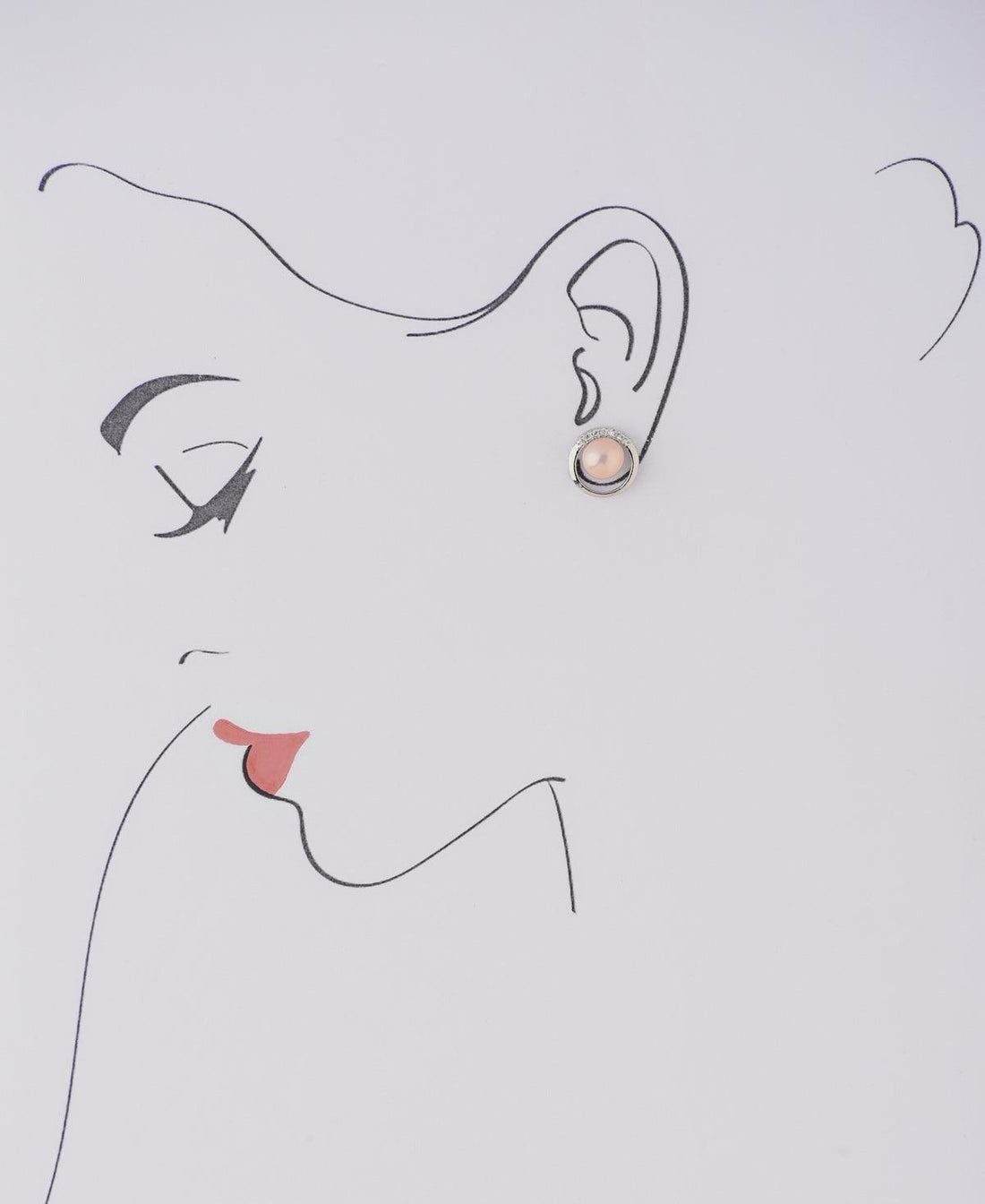 Classy Pink Pearl Stud Earring - Chandrani Pearls