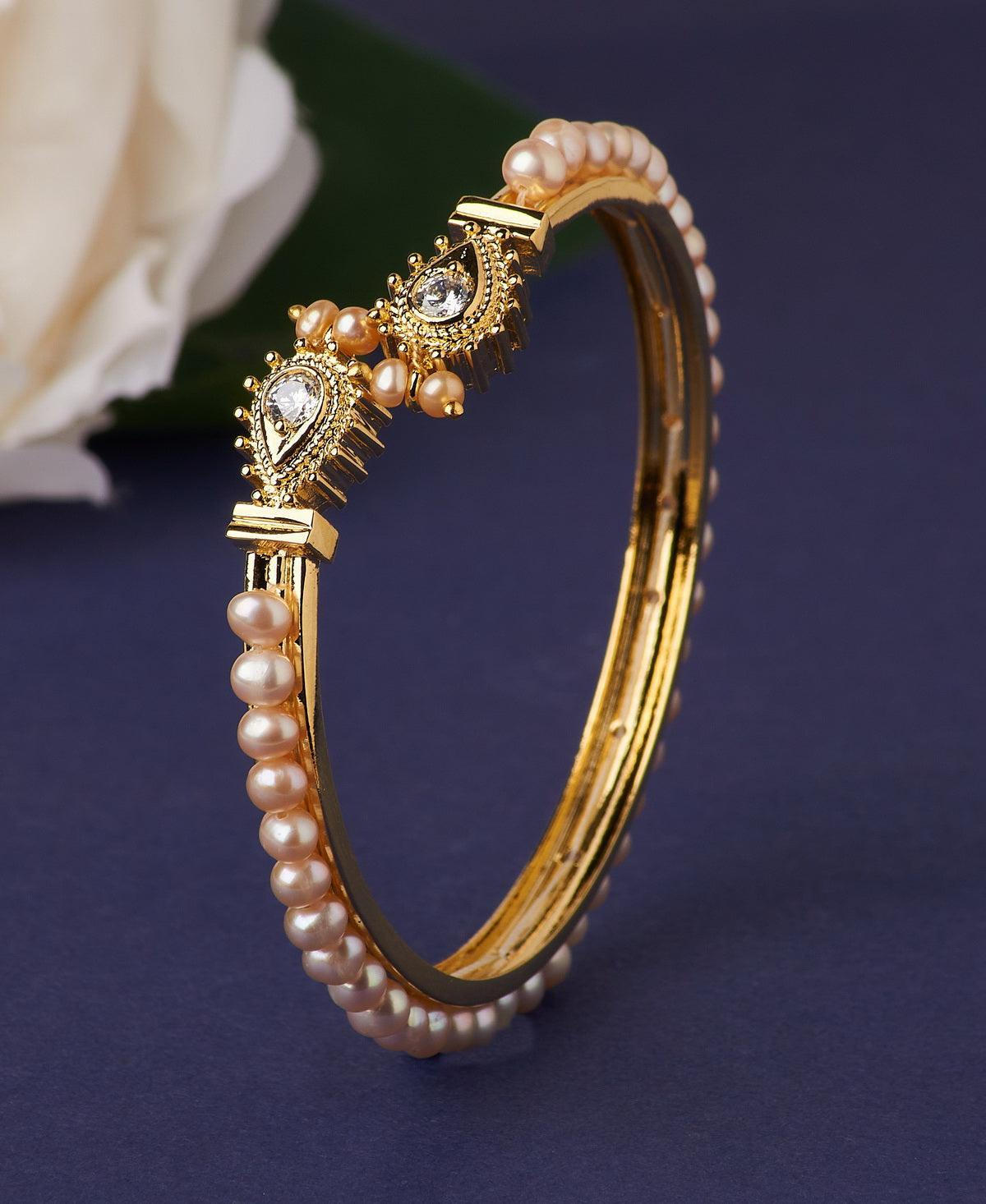 Classy Real Pearl Bangle - Chandrani Pearls