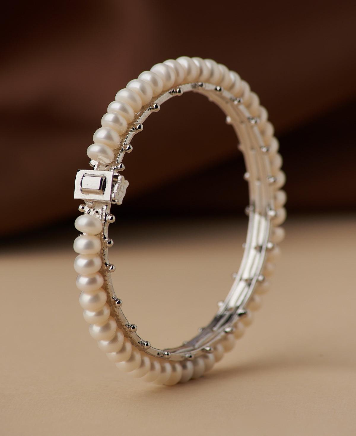 Classy Real Pearl Bangle - Chandrani Pearls