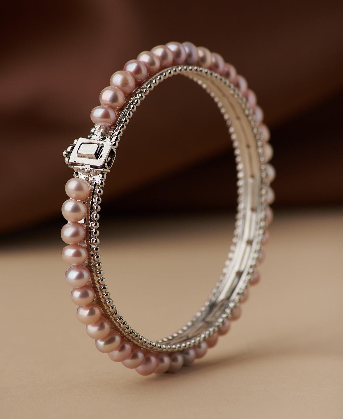 Classy Real Pearl Bangle - Chandrani Pearls