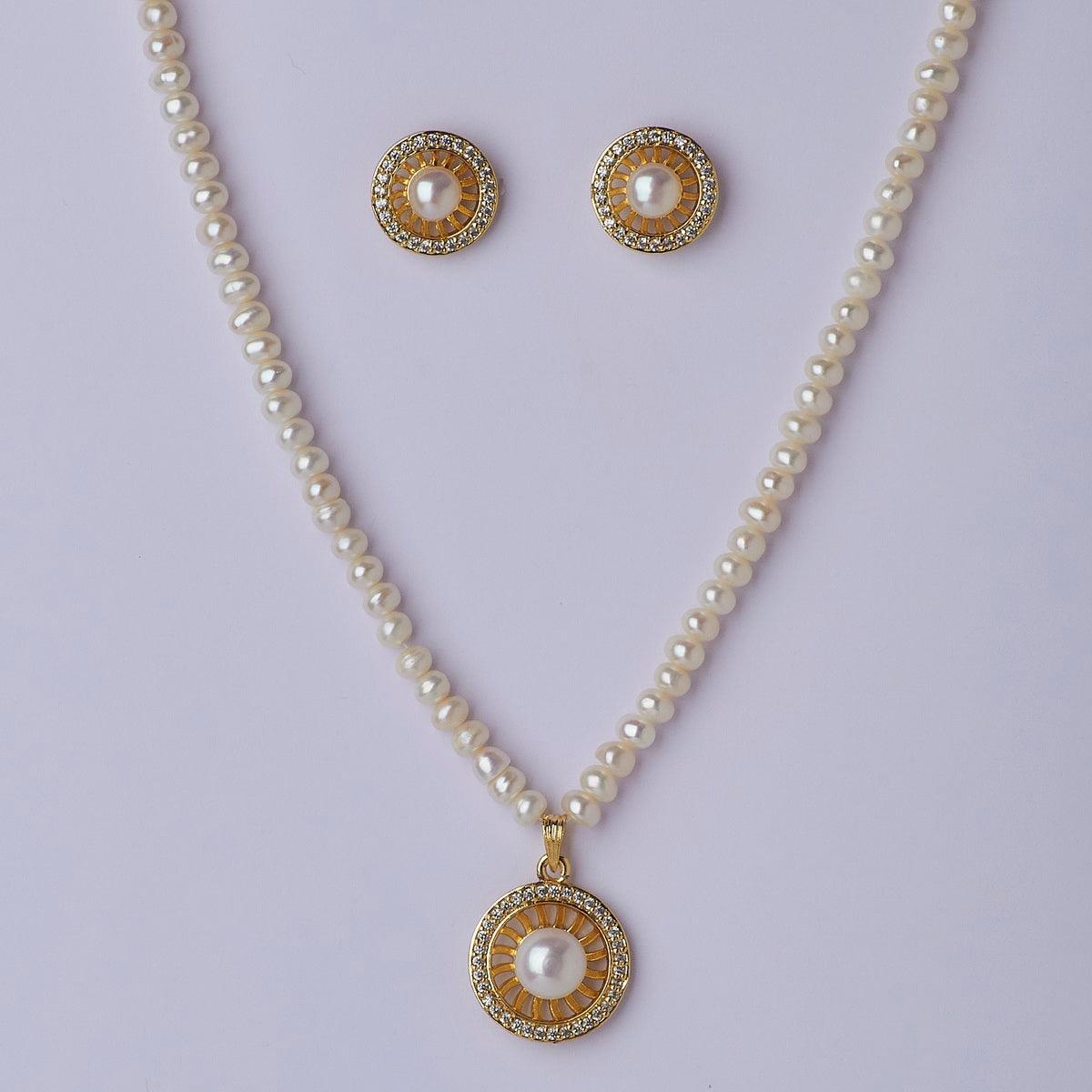 Classy Real Pearl Necklace Set - Chandrani Pearls