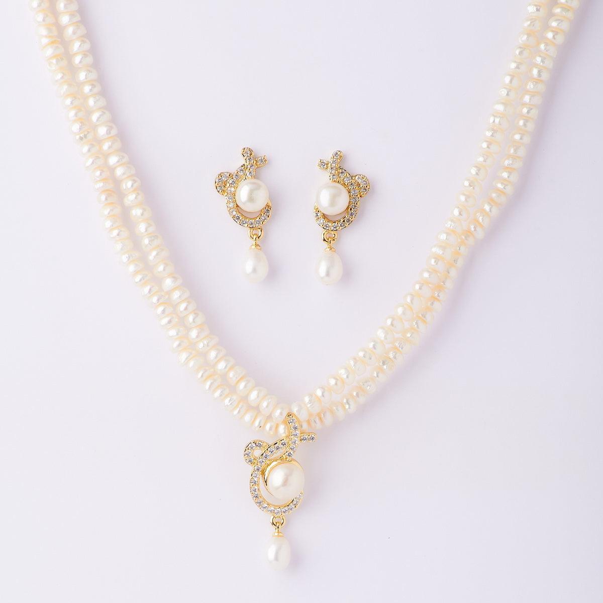 Classy Real Pearl Necklace Set - Chandrani Pearls