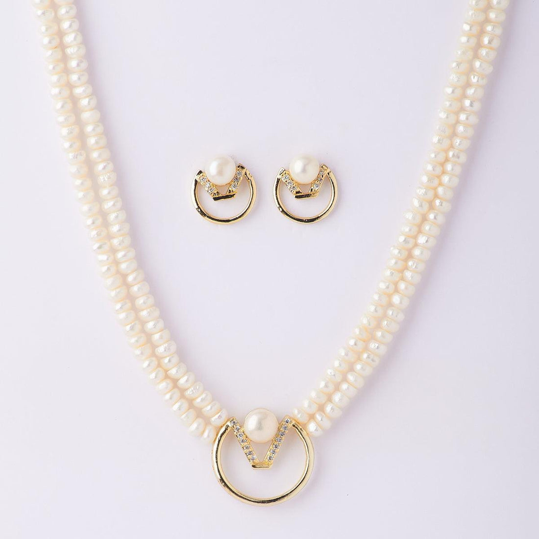 Classy Real Pearl Necklace Set - Chandrani Pearls