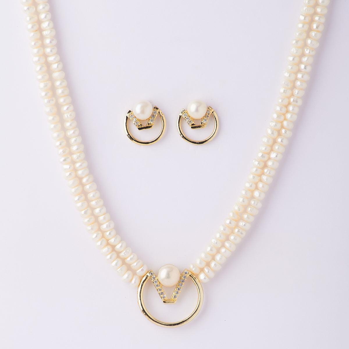 Classy Real Pearl Necklace Set - Chandrani Pearls
