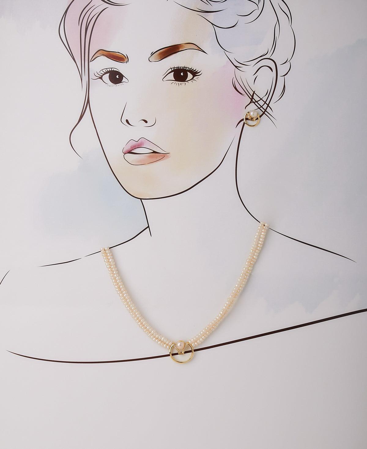 Classy Real Pearl Necklace Set - Chandrani Pearls