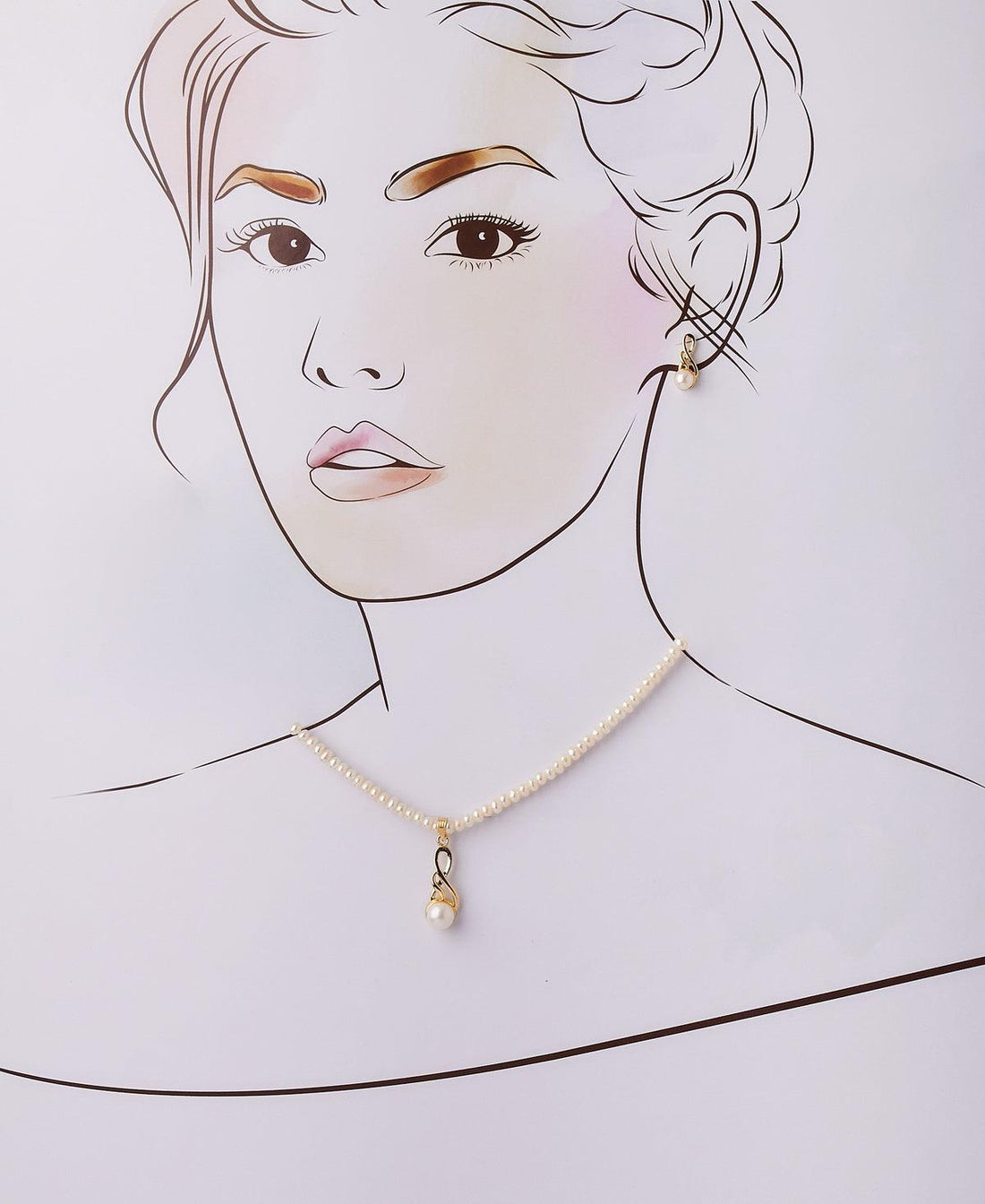 Classy Real Pearl Necklace Set - Chandrani Pearls