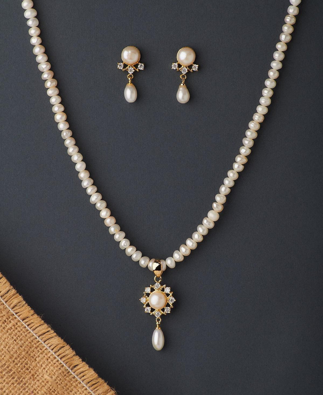 Classy Real Pearl Necklace Set - Chandrani Pearls