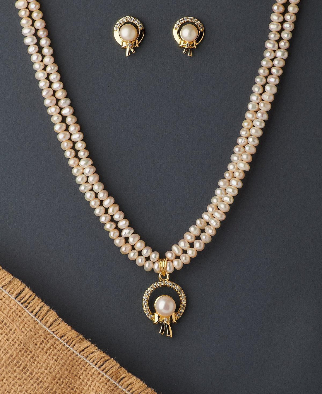 Classy Real Pearl Necklace Set - Chandrani Pearls