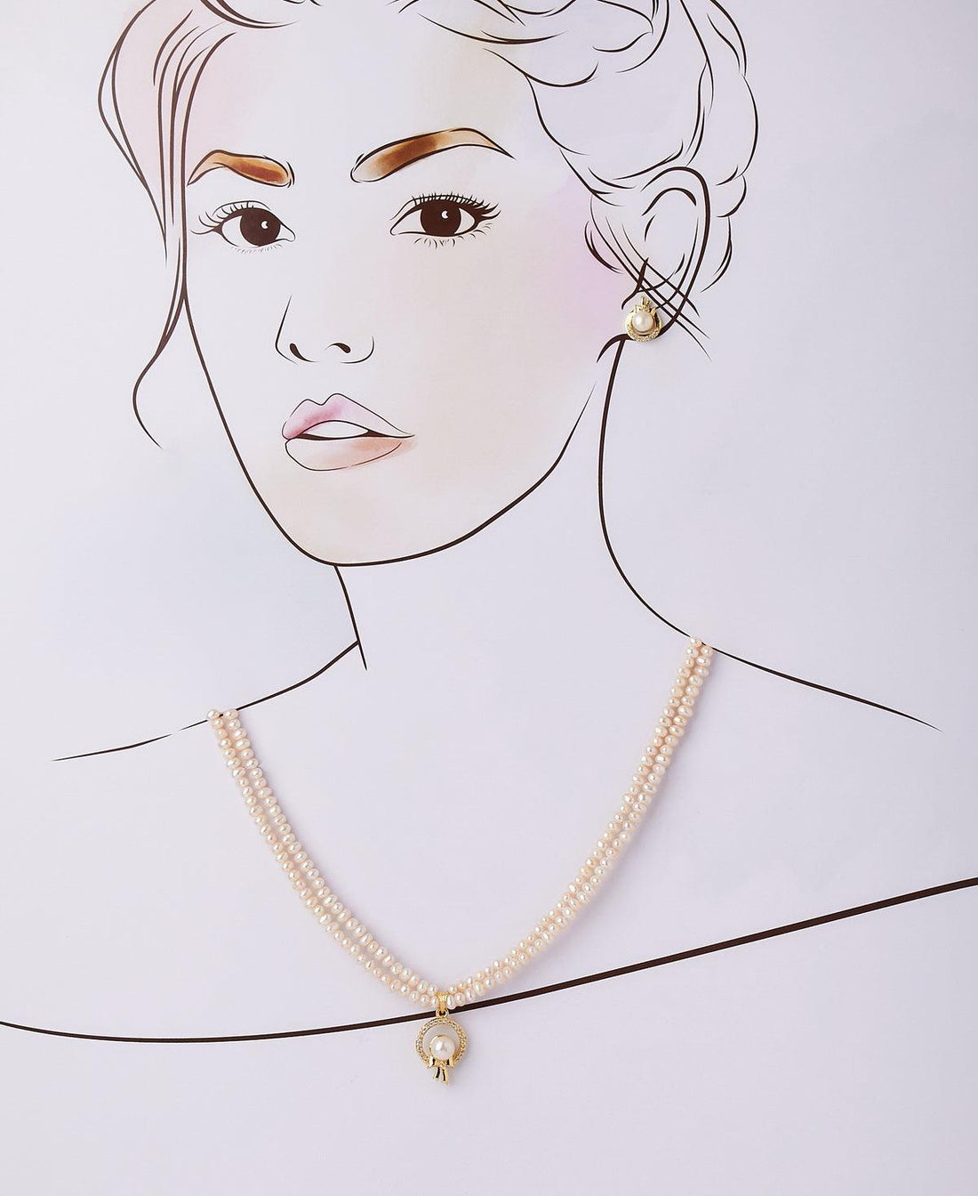Classy Real Pearl Necklace Set - Chandrani Pearls