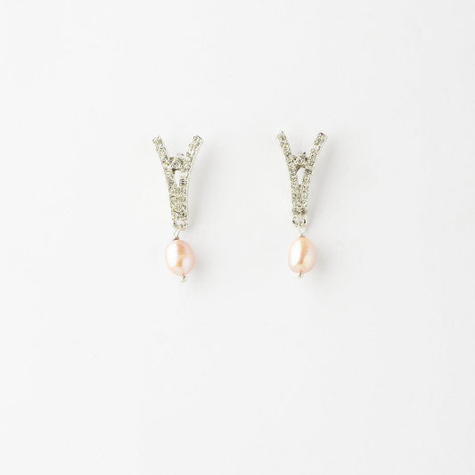 Classy White Hang Earrings - Chandrani Pearls