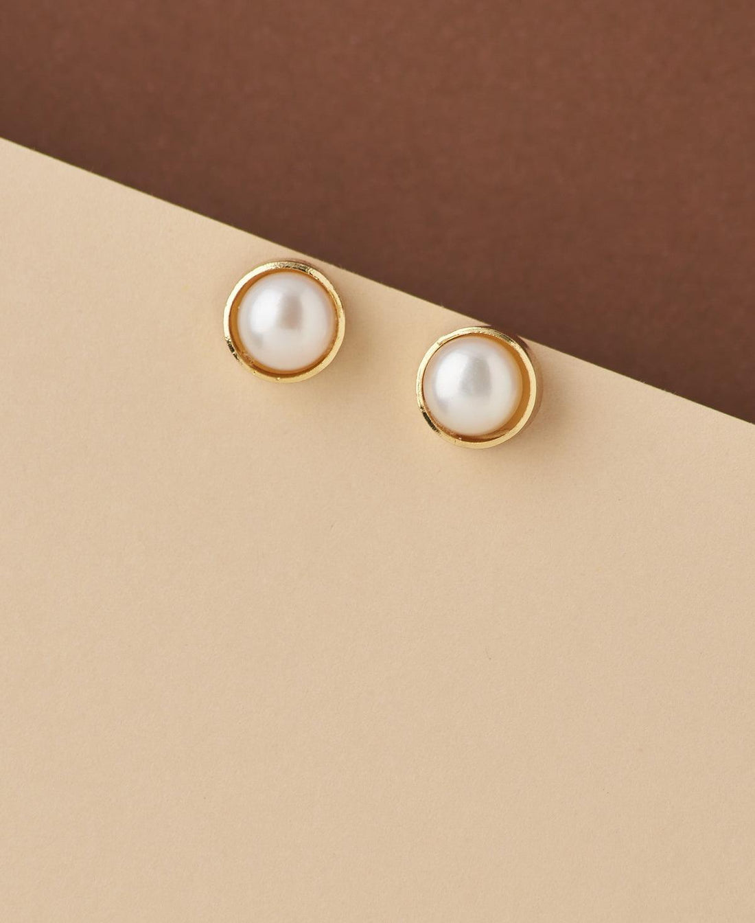 Classy White Pearl Stud Earring - Chandrani Pearls