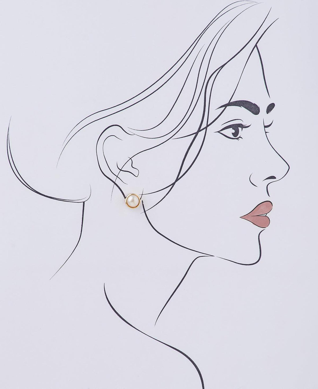 Classy White Pearl Stud Earring - Chandrani Pearls
